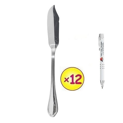 Hisar Florence Fish Knife Set - 12pieces + free branded pen - TZW