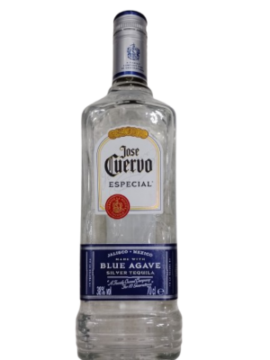 75cl bottle of Jose Cuervo Especial Silver Tequila, a clear, smooth blanco tequila made from blue agave. The bottle features the iconic Jose Cuervo branding with a silver label, ideal for cocktails, shots, and classic margaritas.
